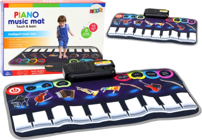 Muzikinis edukacinis kilimėlis su pianinu – interaktyvus muzikos instrumentas vaikams