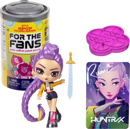 Mattel KPop Demon Hunters netikėta kolekcinė figūrėlė su priedu ir kolekcine kortele (Soda Pop skardinė)