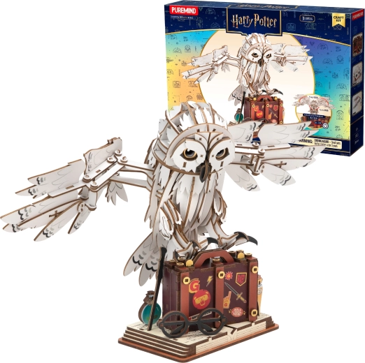 Puremind Harry Potter Wooden 3D Puzzle Hedwig with Moving Wings