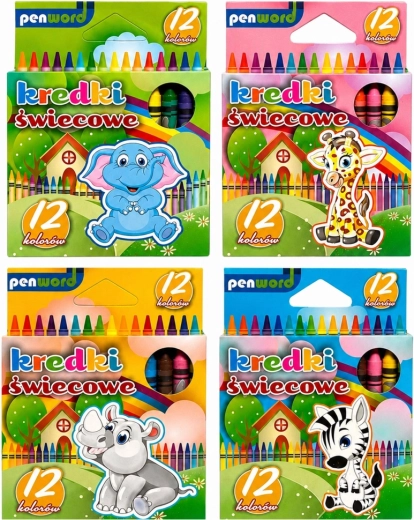 PENWORD Wax Crayons 12 colors - 1 piece