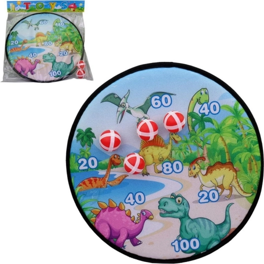 Taikinys su dinozaurais ir kamuoliukais su lipuku 36 × 36 cm