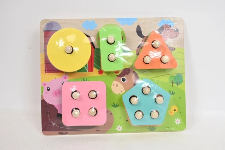 Medinė geometrinių figūrų dėlionė SmilyPlay
