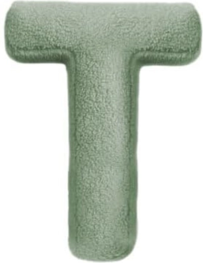 MEALINI plush letter t green