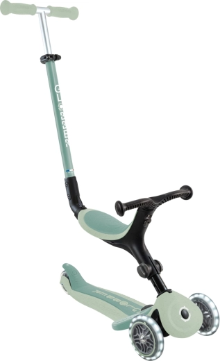 Globber GO•UP Active Lights Ecologic 3v1 pistacijų spalvos