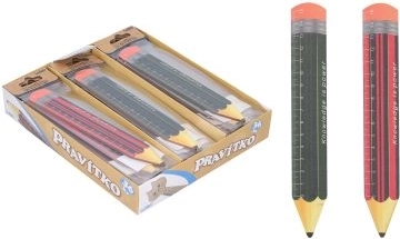 Medinė pieštuko formos liniuotė 12 cm
