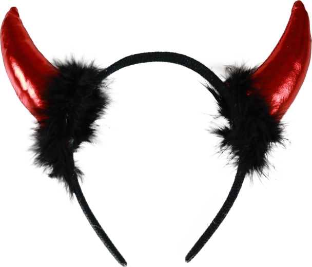Devil horns with feathers