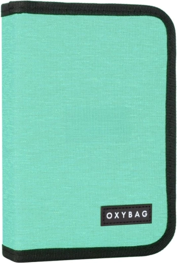 UNICOLOR Mint School Pencil Case with 2 Flaps, Empty