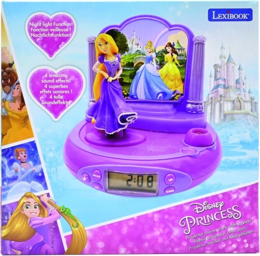 3D Disney Princess Rapunzel Projector Alarm Clock