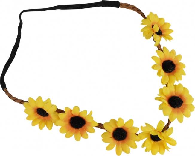 Headband with Flowers in Yellow Color