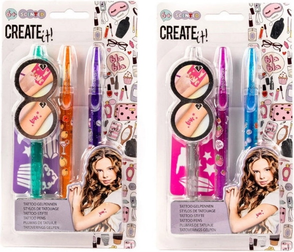 Create It! kvapnūs flomasteriai laikinoms tatuiruotėms