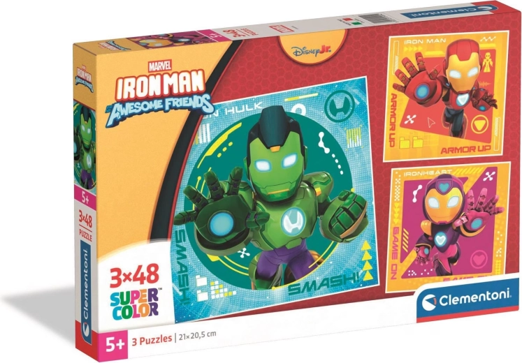 CLEMENTONI Puzzle Iron Man and Amazing Friends 3×48 pieces