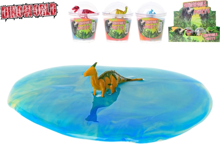 Dinoworld gleivės su dinozauru indelyje