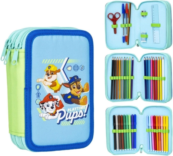 Equipped three-tier pencil case – Paw Patrol