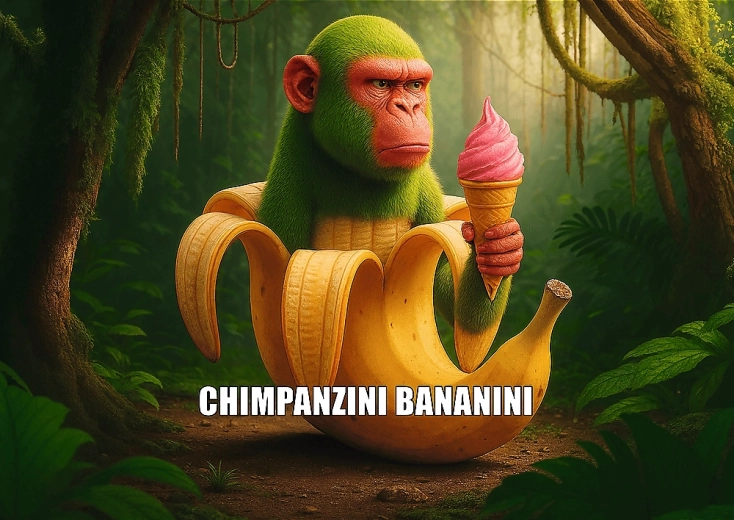 Dėlionė BrainRots: Chimpanzini Bananini, 200 dalių