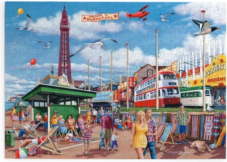 House of Puzzles Jigsaw Puzzle Blackpool Promenade, 500 Extra-Large Pieces