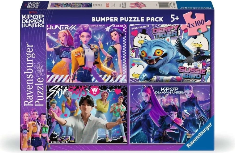 Ravensburger puzzle K-pop: Demon Hunters 4×100 pieces