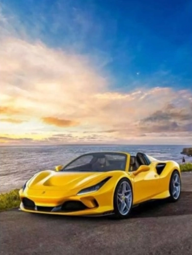 Diamond Painting Yellow Ferrari 30 × 40 cm