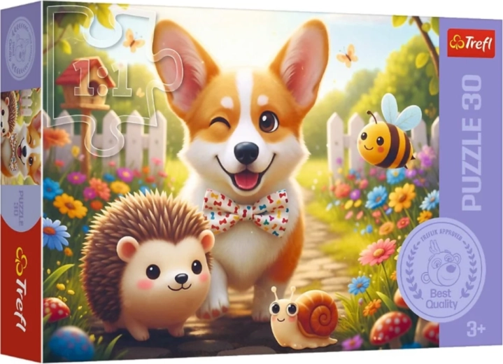 30-Piece Puzzle – A Day with a Corgi – Trefl