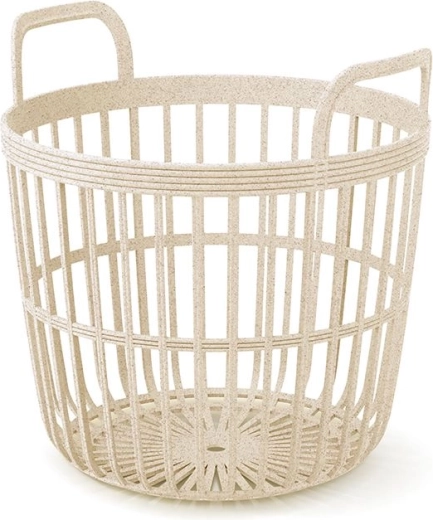 Zoe Basket Eco Wood Handle Basket 41.9 cm – Cream