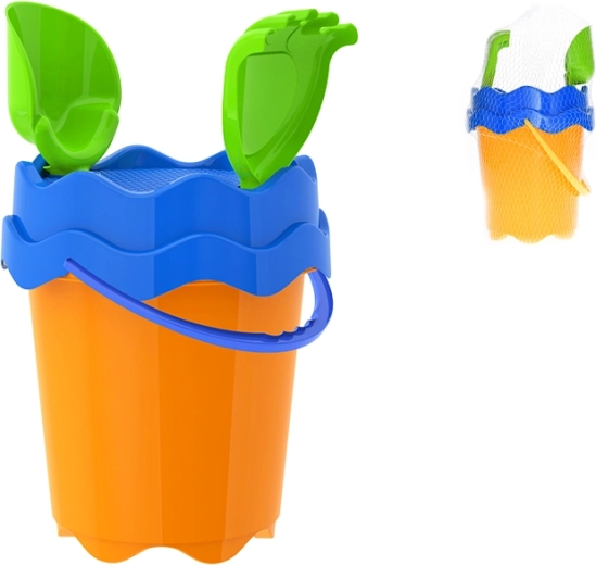 Oranžinis smėlio žaidimų rinkinys 17 cm