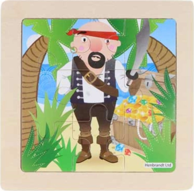 Medinė dėlionė „Piratėlis“ (9 dalys)