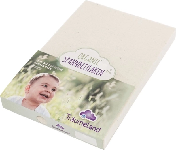 Träumeland organic jersey fitted sheet uni naturweiss