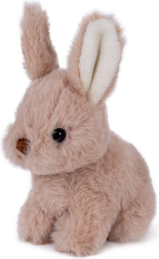 Smėlinis mažas pliušinis zuikutis 15 cm