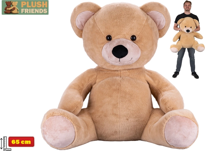 Pliušinis meškinas Plush Friends 65 cm smėlinės spalvos