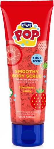 Chicco POP kūno šveitiklis vaikams ir paaugliams braškinis smoothie 150 ml