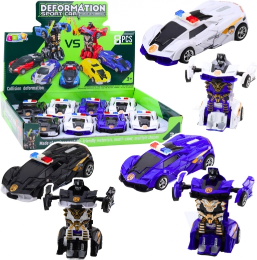 2 viename automobilis-robotas sportinis policijos automobilis