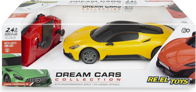 Maserati MC20 RC automobilis valdomas nuotoliniu būdu 1:24 geltonas 17 cm - 1 vnt.