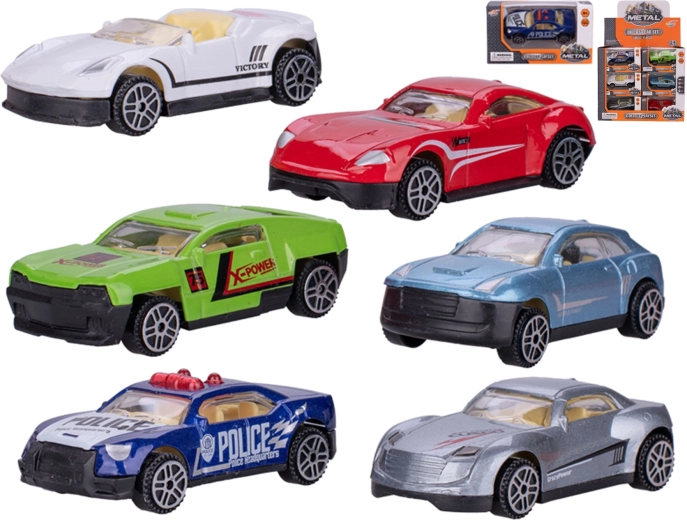 Metalinių sportinių automobiliukų rinkinys 7 cm – 24 vnt.