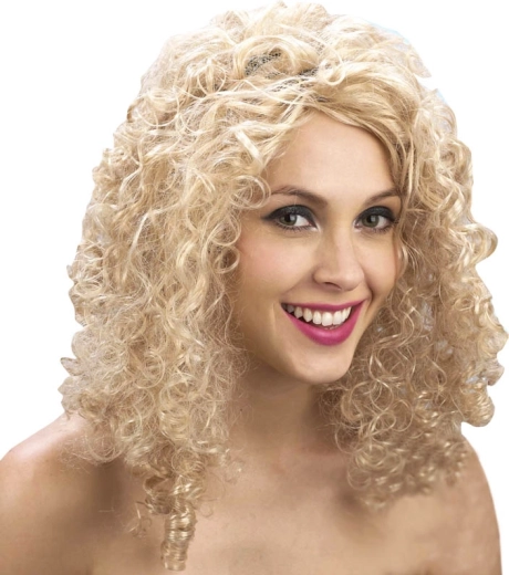 Vaikiškas blond perukas su garbanomis