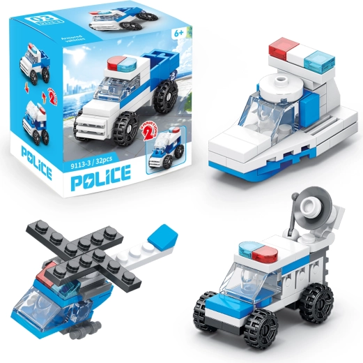 Police Building Set 10 in 1 - 1 piece