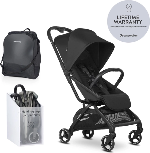 EASYWALKER sportinis vežimėlis Rockey S – Pure Black