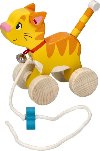 Wooden Pull-Along Toy Cat