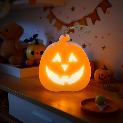 Helovino LED dekoracija – moliūgas su RGB apšvietimu