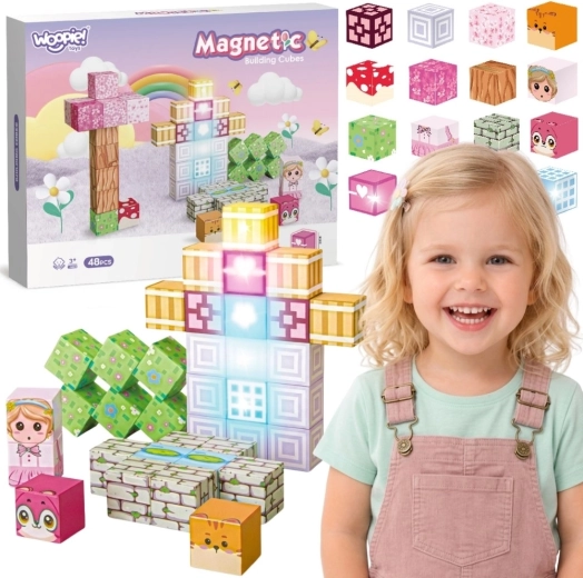 Woopie Magnetic Building Blocks 48 pcs Montessori 3D