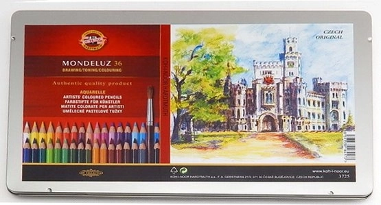 Akvareliniai pieštukai Koh-i-noor Mondeluz, 36 vnt.
