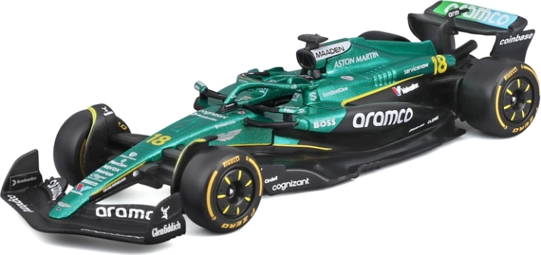 Bburago Formulės 1 modelis Aston Martin AMR25 2025 #18 Lance Stroll 1:43