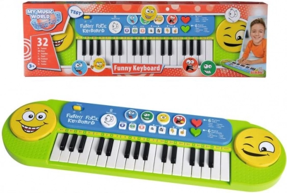 Linksmas vaikiškas klavišinis instrumentas su 32 klavišais