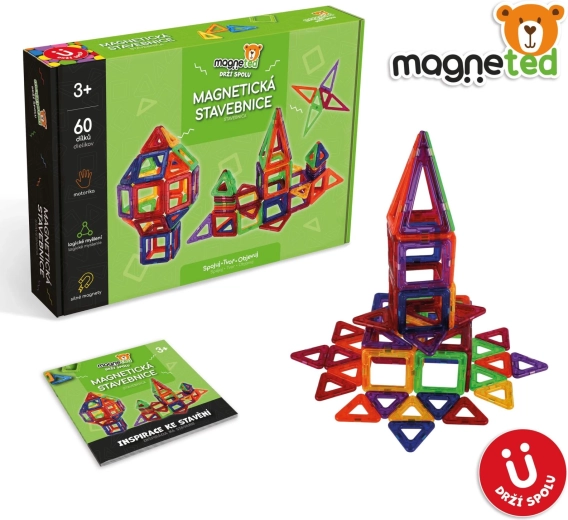 Magnetinis konstruktorius „Magneted“ su 60 detalėmis