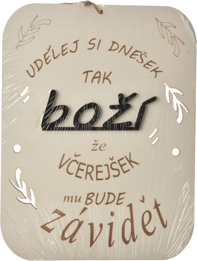 Medinė motyvacinė lentelė „Susikurk šiandieną“ 21 × 27 cm