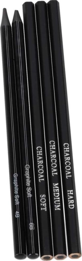 Plati pieštukų ir anglių paletė