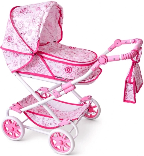 New Baby Monika Flowers doll pram 2-in-1