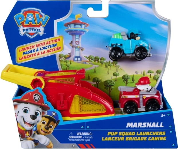 PAW Patrol Marshall Launcher Set – Double Pack of Racing Cars