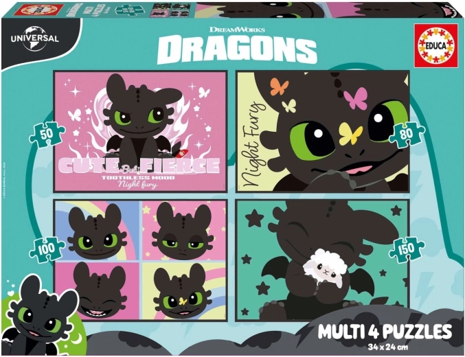 Educa How to Train Your Dragon Puzzle 4 in 1