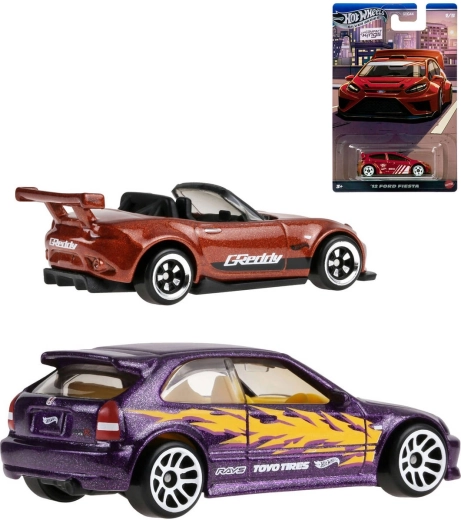 Hot Wheels sidabrinė serija Compact Kings – '12 Ford Fiesta – metalinis automodelis 1:64