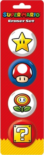 Super Mario Eraser Set – 4 pcs