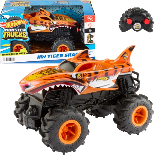 Hot Wheels Monster Trucks Tiger Shark RC Remote-Controlled